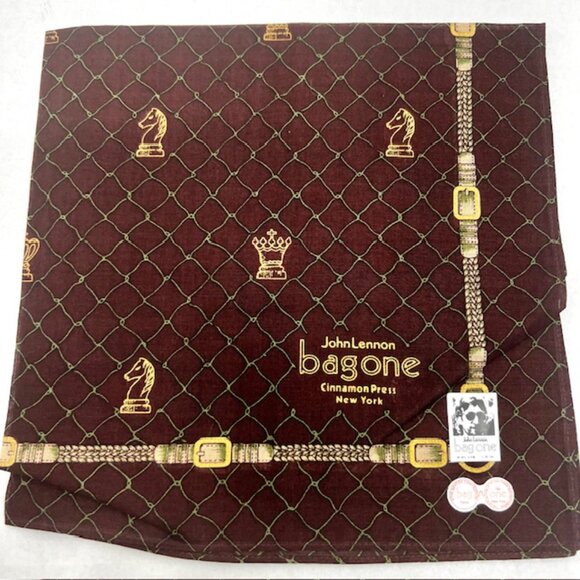 New Classic John Lennon BagOne NY Men  Handkerchief Cotton 18" Bugendy Check (87 - Picture 4 of 5